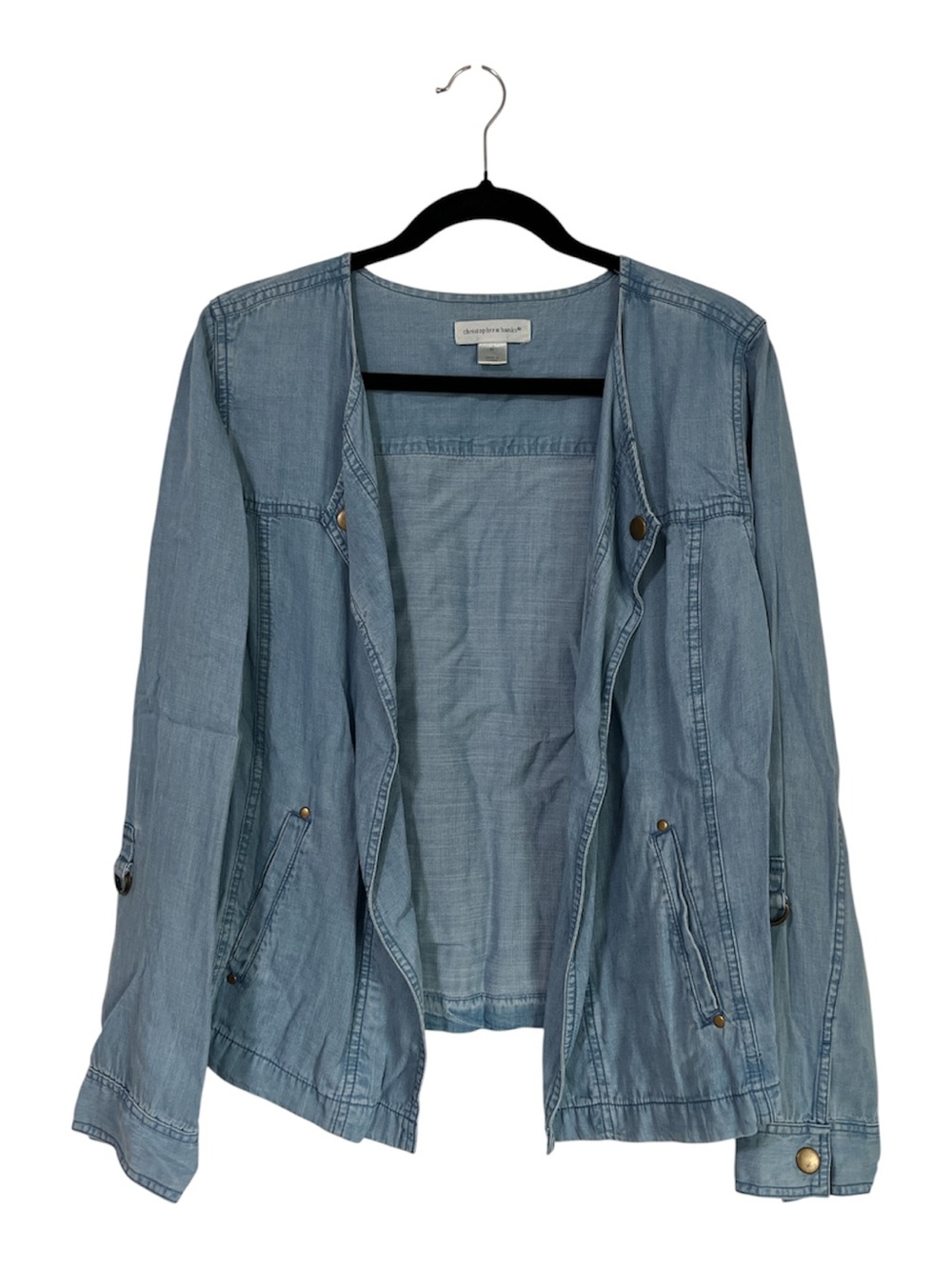Christopher & Banks Light Blue Denim-Style Jacket - Picture 2 of 7